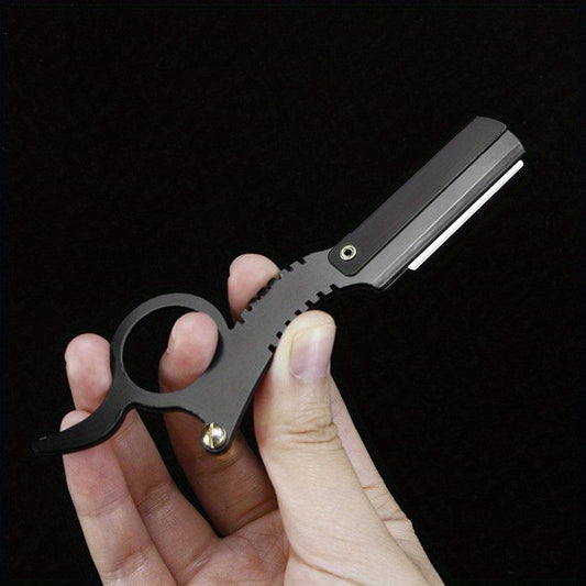 Vintage Stainless Steel Barber Razor Safety Folding Hair Cut Barber Razor