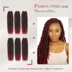 18Inch 6Pack Passion Twist Hair Extensions for Women