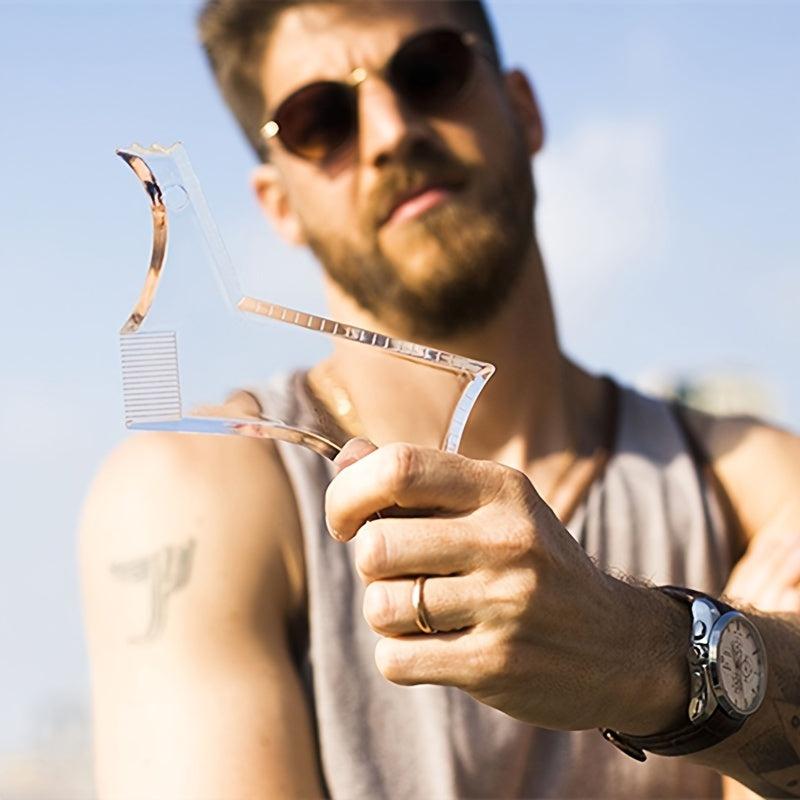 Men's Beard Styling Template Beard Comb for Shaping and Care