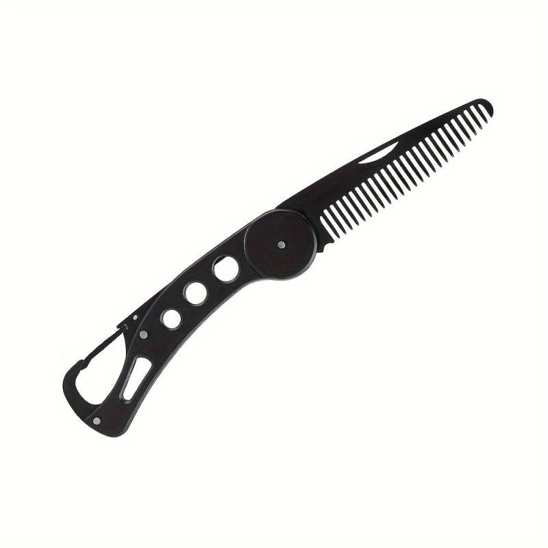 Stainless Steel Folding Beard Comb Portable Anti Static Comb For Men
