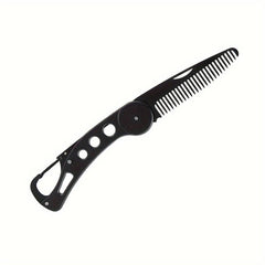 Stainless Steel Folding Beard Comb Portable Anti Static Comb For Men