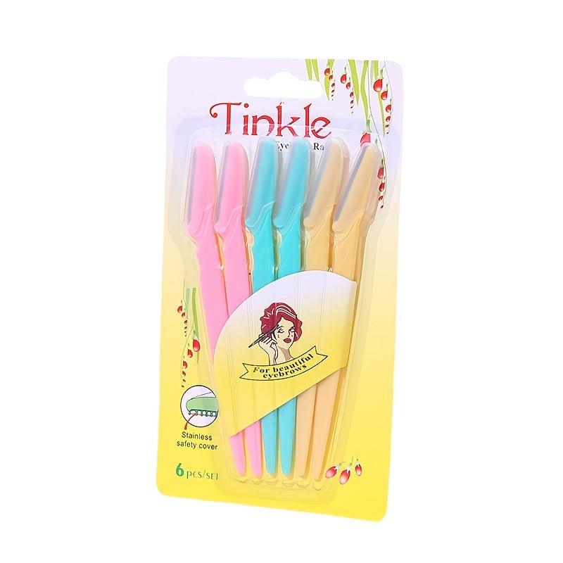 6 Pcs Beauty Hair Removal Tool Eyebrow & Facial Razor with Safety Cover