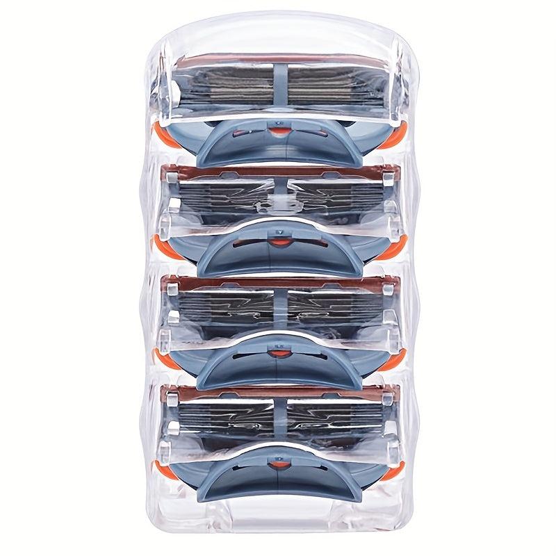 Men's Razor Blade Refills 8 Count 5 Layers Replaceable Heads