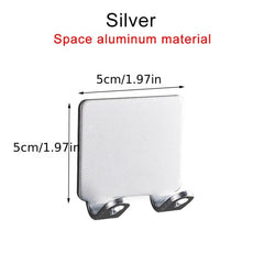 2Pcs Punch Razor Holder Storage Hook Wall Bathroom Razor Rack