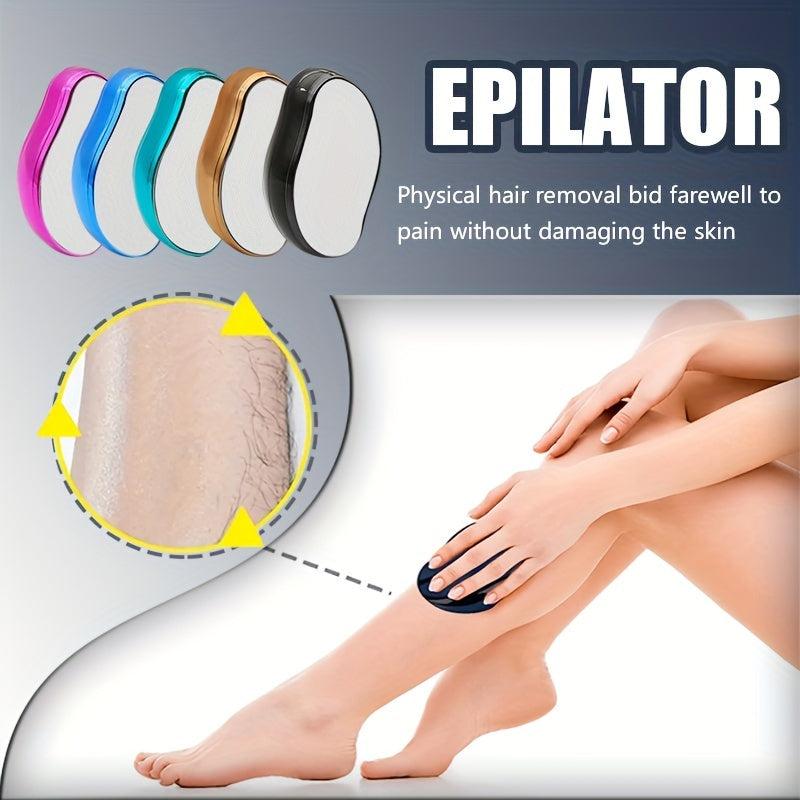 2 Pcs Set Reusable Crystal Hair Eraser For Women Legs