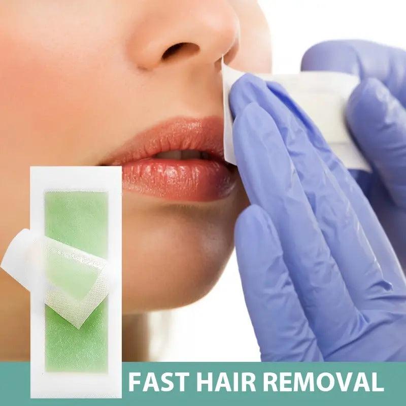 Body Hair Removal Wax Strips - Gentle Hair Inhibitor for Leg Armpit Lip Hair