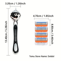 5-Layer Stainless Steel Reusable Safety Razor for Men and Women