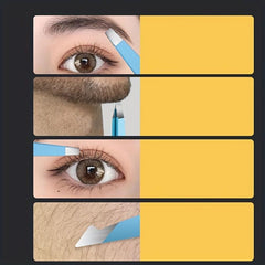 Professional Stainless Steel Tweezers for Eyebrows - Precision Hair Removal