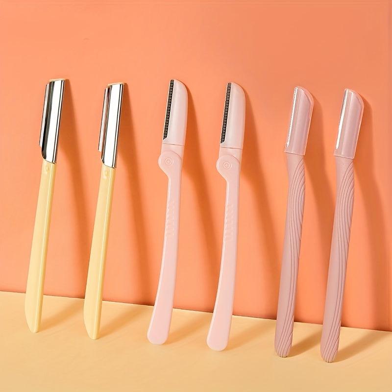3pcs Foldable Women's Razors Makeup Facial Eyebrow Lip Razor