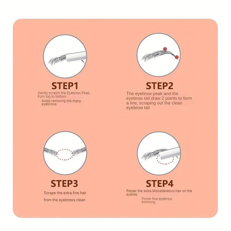 3pcs Foldable Women's Razors Makeup Facial Eyebrow Lip Razor