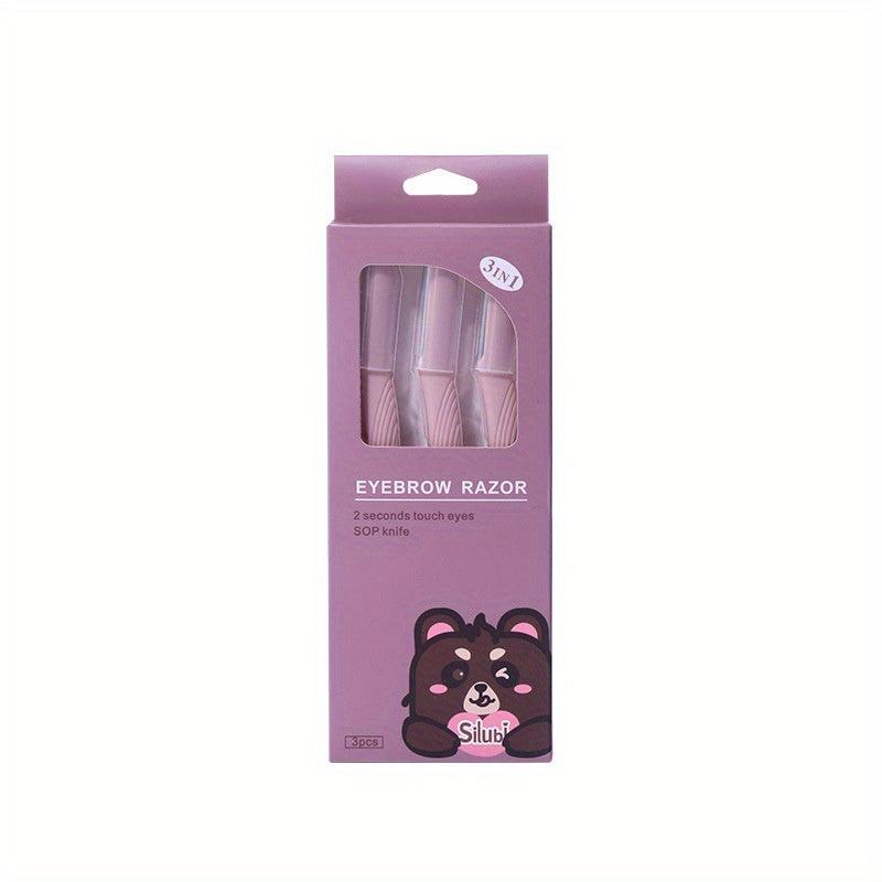 3pcs Foldable Women's Razors Makeup Facial Eyebrow Lip Razor