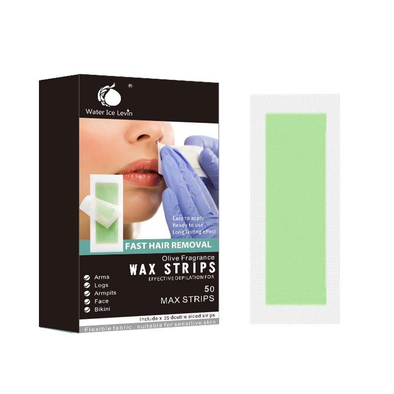 50 Pcs Hair Removal Wax Strips Facial Warmth Honey Wax Removal Tools