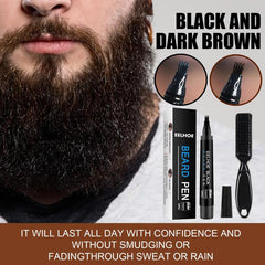 Beard Pen And Brush Set Men's Beard Pencil Filler & Brush Tool Multicolor