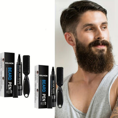 Beard Pen And Brush Set Men's Beard Pencil Filler & Brush Tool Multicolor