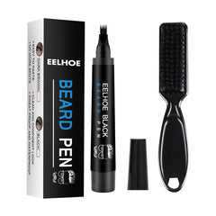 Beard Pen And Brush Set Men's Beard Pencil Filler & Brush Tool Multicolor