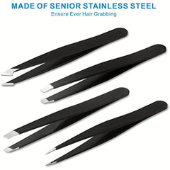 Stainless Steel Tweezers for Eyebrows and Facial Hair