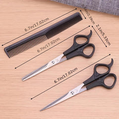 3pcs Hair Scissors Set With Comb Hair Cutting Thinning Shears