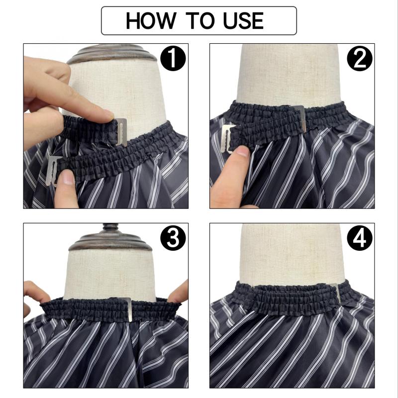 Barber Cape Hair Cutting Cape with Adjustable Neckline