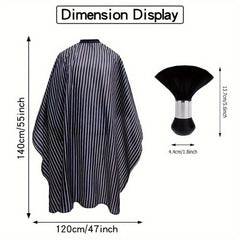Barber Cape Hair Cutting Cape with Adjustable Neckline