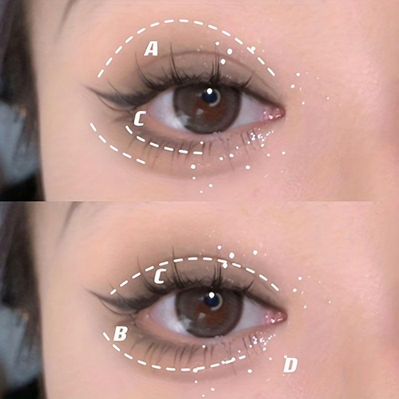 Smoky Makeup Dark Matte Pearlescent Eye Shadow