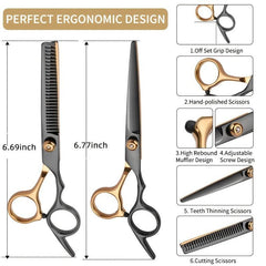 Stainless Steel Hair Cutting Scissors & Thinning Shears for Salon Use