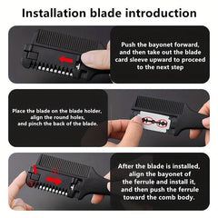 Hair Cutting Comb with 10pcs Blades for Styling, Thinning, and Trimming