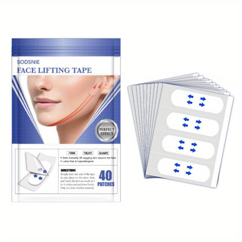 40pcs Invisible Face Lift Sticker Patches Waterproof & Breathable Beauty Tool