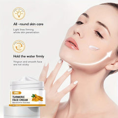 Natural Turmeric Facial Cream Moisturize Deep Cleanse Acne Dark Spots