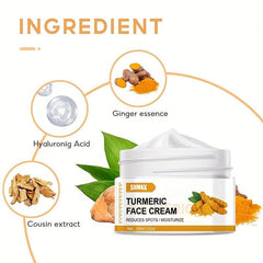 Natural Turmeric Facial Cream Moisturize Deep Cleanse Acne Dark Spots