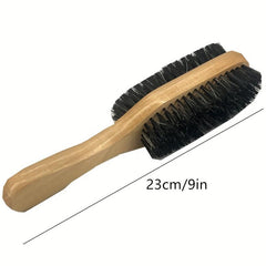 Beard Brush Bristle Brush Wooden Handle Styling Tool Anti Static