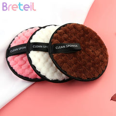 3 Pcs Reusable Makeup Remover Pads Dual Sided Soft Facial Cleaning Towels