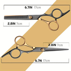 Barber Shears Set with Thinning Shears for Precise Cuts