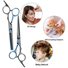 Barber Shears Set with Thinning Shears for Precise Cuts