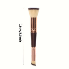 Dual-ended Foundation Brush Short Hair Oblique Concealer Beauty Tool