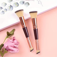 Dual-ended Foundation Brush Short Hair Oblique Concealer Beauty Tool