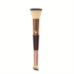 Dual-ended Foundation Brush Short Hair Oblique Concealer Beauty Tool