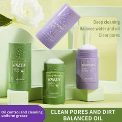 Green Tea Clay Mask Stick Deep Cleansing Tightens Pores Fades Spots