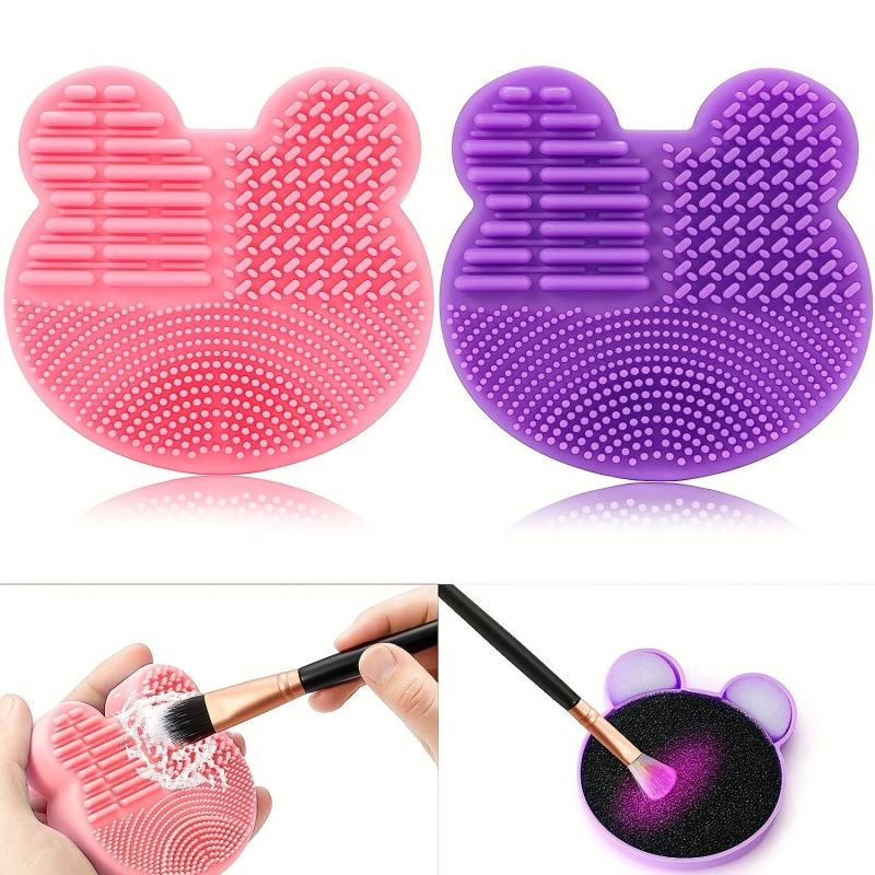 Silicone Makeup Brush Cleaner Pad with Sponge