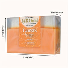 24K Golden Foil Carrot Vitamin A Soap 150g