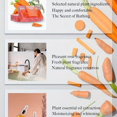 24K Golden Foil Carrot Vitamin A Soap 150g