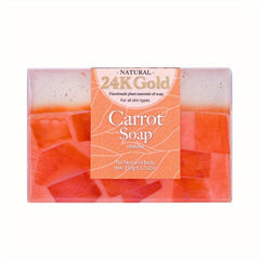 24K Golden Foil Carrot Vitamin A Soap 150g