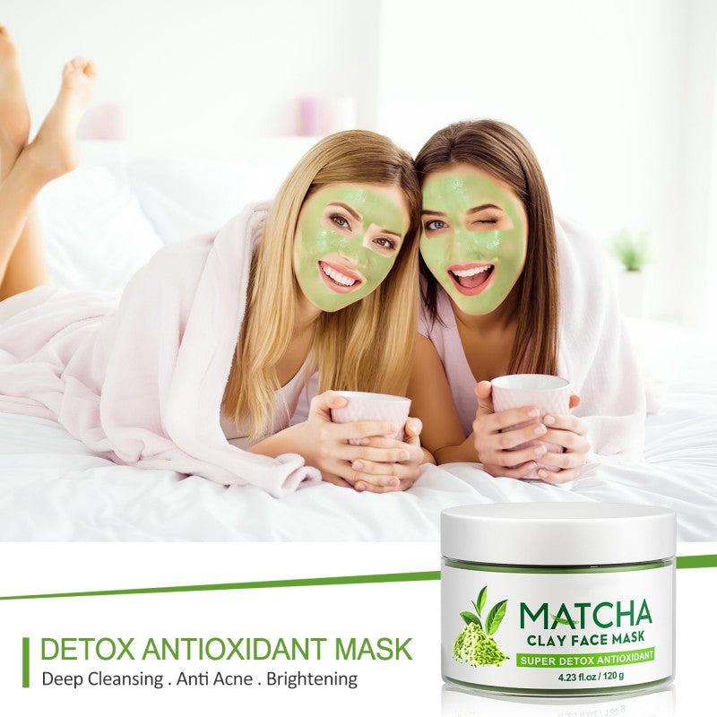 Matcha Green Tea Mud Facial Mask Antioxidant Deep Cleansing Moisturizing Mask