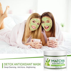 Matcha Green Tea Mud Facial Mask Antioxidant Deep Cleansing Moisturizing Mask