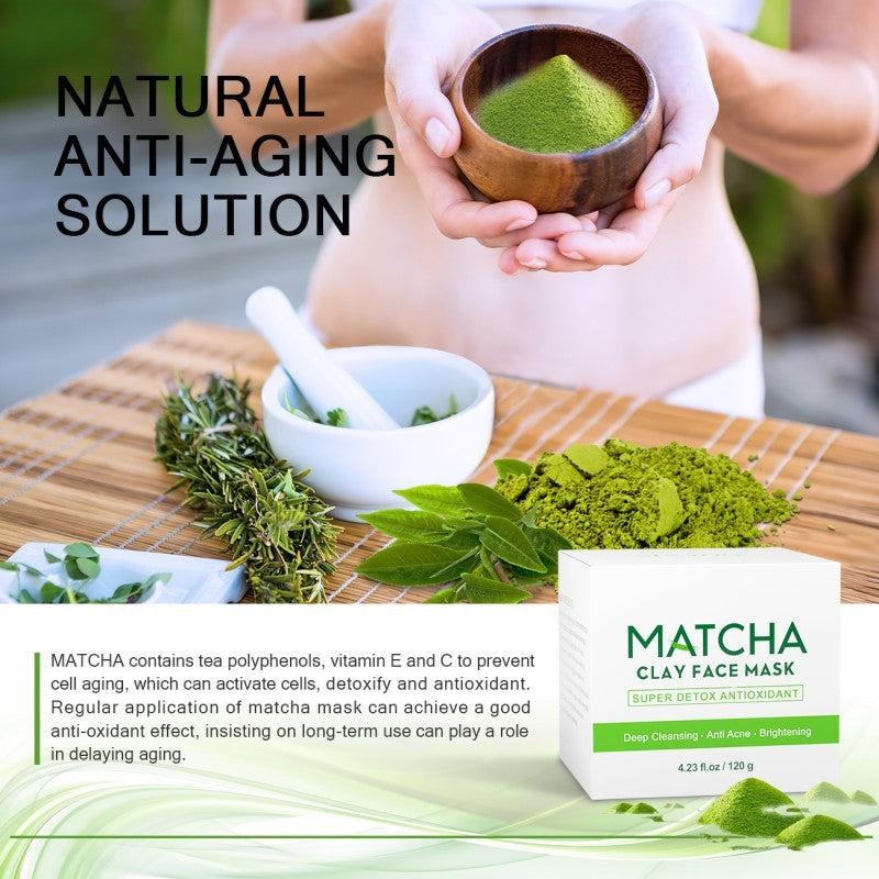 Matcha Green Tea Mud Facial Mask Antioxidant Deep Cleansing Moisturizing Mask