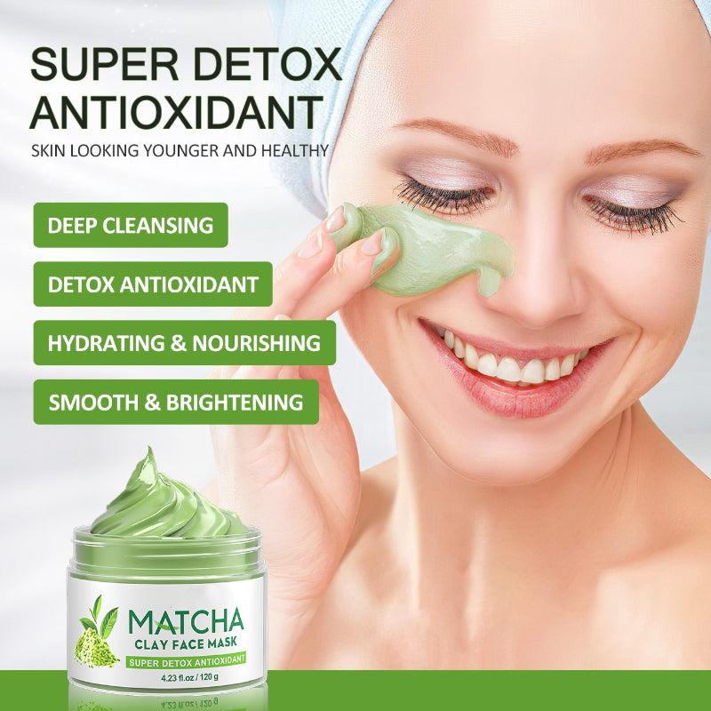 Matcha Green Tea Mud Facial Mask Antioxidant Deep Cleansing Moisturizing Mask