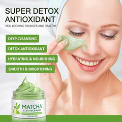Matcha Green Tea Mud Facial Mask Antioxidant Deep Cleansing Moisturizing Mask