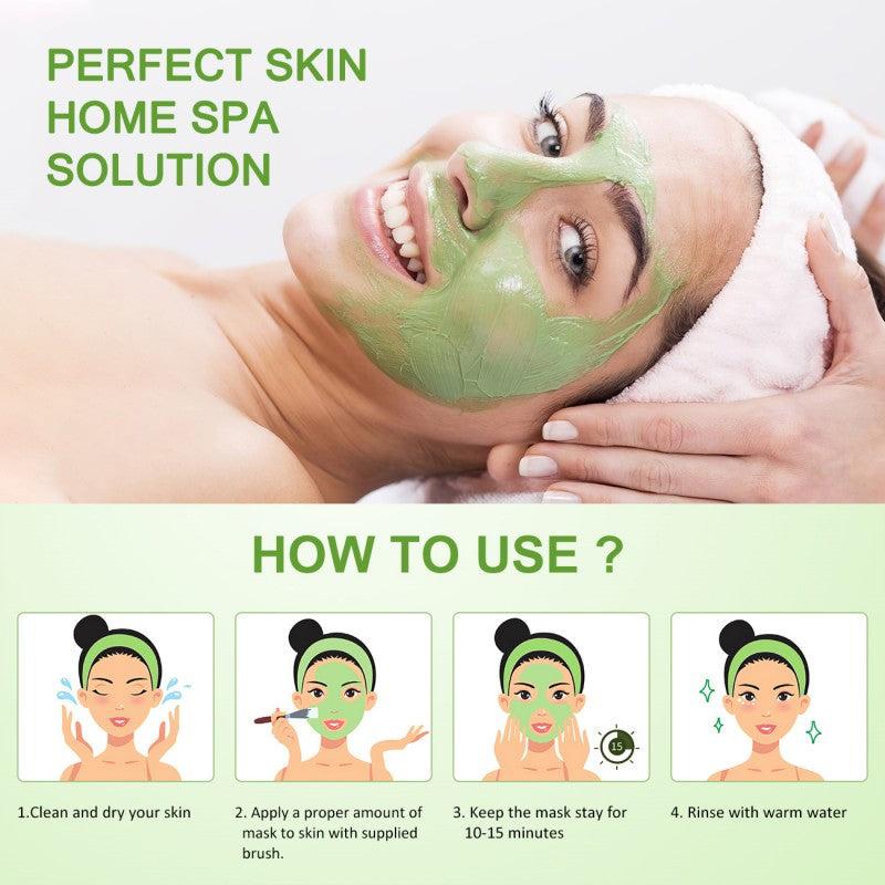 Matcha Green Tea Mud Facial Mask Antioxidant Deep Cleansing Moisturizing Mask