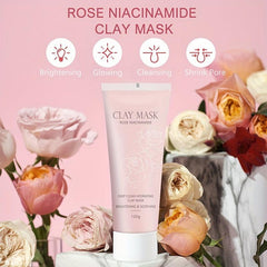 Rose & Niacinamide Clay Mask Deep Cleaning Nourish Mud Mask