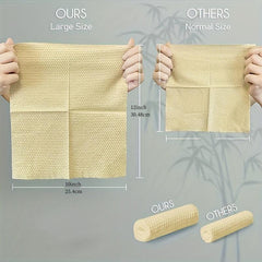 Bamboo Disposable Face Towel Biodegradable Large Dry Face Wipes 60 Count Box