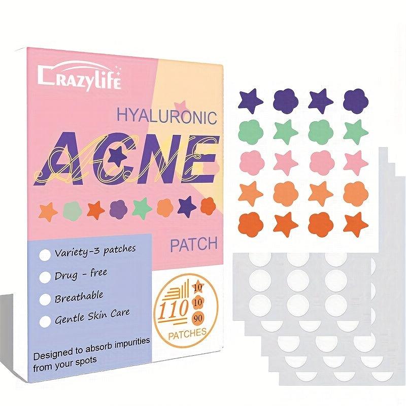 Colorful Acne Stickers 110 Stickers Star Flower Round Shape Acne Sticker